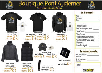 la Boutique du Club avec Nouveau LOGO